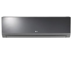 The LG HVAC indoor unit(idu) Wall Mounted Unit, which has a rectangular shape with a smooth, metallic finish, is displayed.